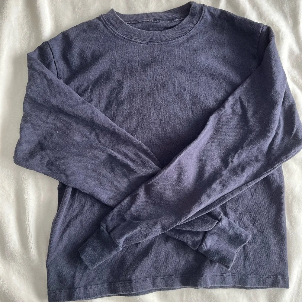 Brandy Melville Navy Crewneck Sweatshirt - Picture 2 of 2